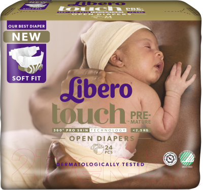 Подгузники детские Libero Touch 0 Premature 2.5 кг (24шт)