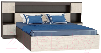 Комплект мебели для спальни Vivat Бася КМ-552 с закроватным модулем (дуб белфорд)