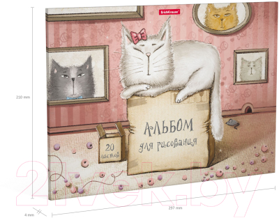 Альбом для рисования Erich Krause Cat & Box / 46903
