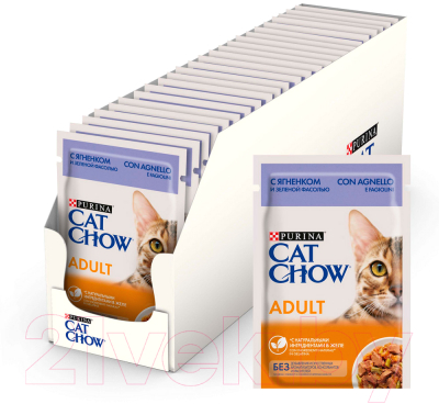 Влажный корм для кошек Cat Chow Ягненок и зеленая фасоль (85г)
