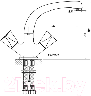 Смеситель Gross Aqua Trio 6015029C-A04