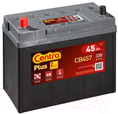 Автомобильный аккумулятор Centra Plus Asia L+ тонкие клеммы / CB457 (45 А/ч)