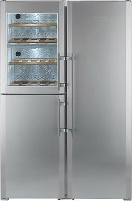 Холодильник с винным шкафом Liebherr SBSes 7155 - общий вид