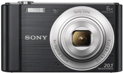 Компактный фотоаппарат Sony Cyber-shot DSC-W810 (черный) - вид спереди