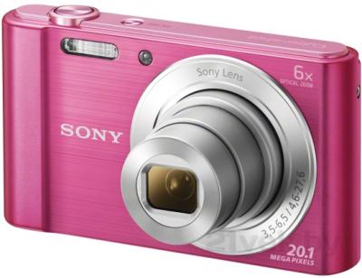 Компактный фотоаппарат Sony Cyber-shot DSC-W810 (розовый) - общий вид