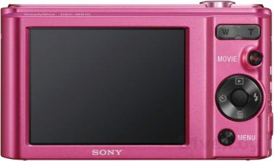 Компактный фотоаппарат Sony Cyber-shot DSC-W810 (розовый) - вид сзади