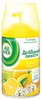 Сменный блок для освежителя воздуха Air Wick Fresh Matic Лимон и женьшень (250мл) - 