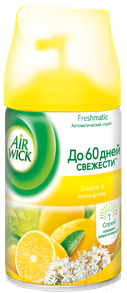 Сменный блок для освежителя воздуха Air Wick Fresh Matic Лимон и женьшень (250мл)