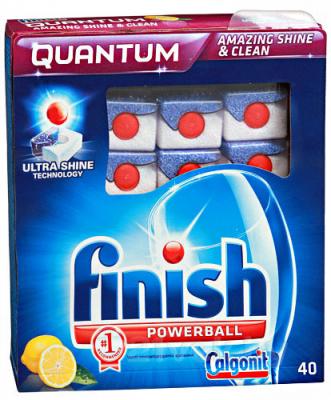 Таблетки для посудомоечных машин Finish Quantum Лимон (40шт) - общий вид