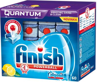 Таблетки для посудомоечных машин Finish Quantum Лимон (60шт) - общий вид