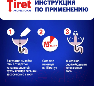Средство для устранения засоров Tiret Professional (1л)