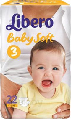 Подгузники детские Libero Baby Soft Midi 3 (22шт) - общий вид