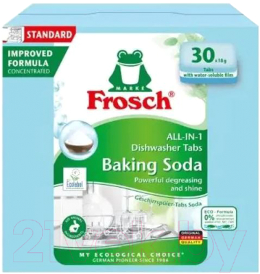 Таблетки для посудомоечных машин Frosch All in One Soda (30шт)