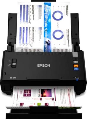 Протяжный сканер Epson WorkForce DS-510 - с бумагой