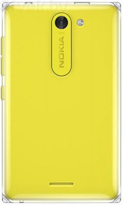 Мобильный телефон Nokia Asha 502 Dual (Yellow) - задняя панель