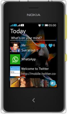 Мобильный телефон Nokia Asha 500 Dual (Yellow) - общий вид