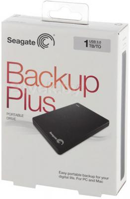 Внешний жесткий диск Seagate Backup Plus Portable Black 1TB (STDR1000200) - упаковка