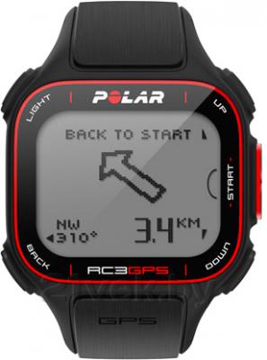 Пульсометр Polar RC3 GPS Bike (Black) - вид спереди