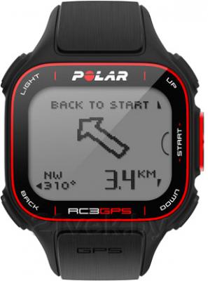 Пульсометр Polar RC3 GPS HR (Black) - вид спереди