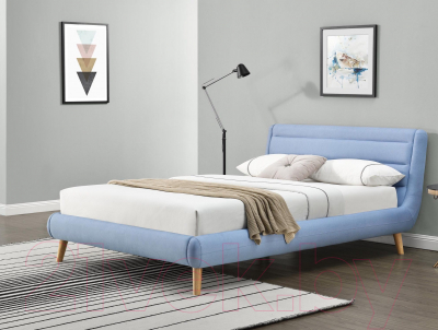 Двуспальная кровать Halmar Elanda 160x200 (синий)