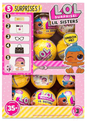 Кукла с аксессуарами LOL Original Series 3 Lil sisters / 550709X1E5C