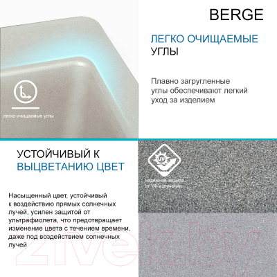 Мойка кухонная Berge BR-5750 (графит)