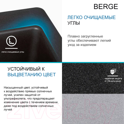 Мойка кухонная Berge BR-5750 (черный)