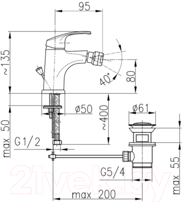 Смеситель Armatura Krzem 4217-014-00