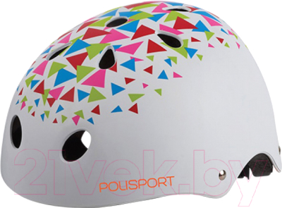 Защитный шлем Polisport Urban Radical Triangles (р-р 53-55, белый/оранжевый)