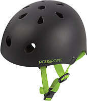 Защитный шлем Polisport Urban Radical Graffiti (р-р 53-55, черный/зеленый) - 