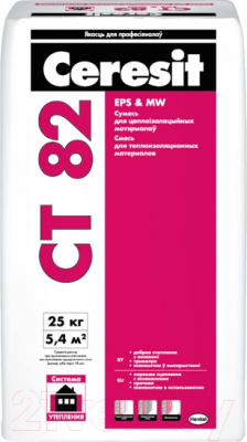 Клей для теплоизоляционных плит Ceresit CT 82 (25кг)