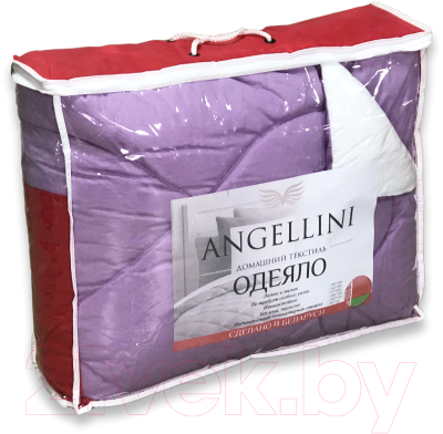 Одеяло Angellini Дуэт 8с015дб (150x205, фиолетовый/белый)