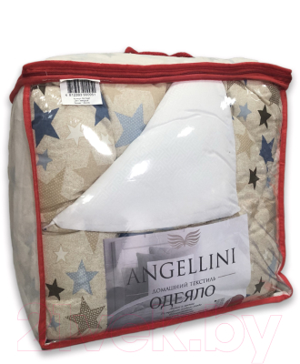 Одеяло Angellini Дуэт 8с017дб (172x205, звездный/белый)