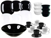 Набор столовой посуды Luminarc Carine Black/White P4676 - 