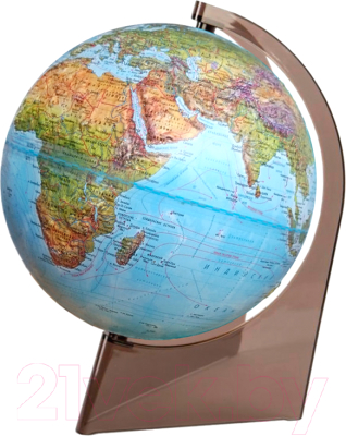 Глобус Глобусный мир Физико-политический рельефный с подсветкой / 10290 (21см)
