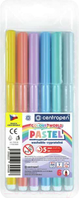 

Фломастеры Centropen, Colour World Pastel / 7550 0687