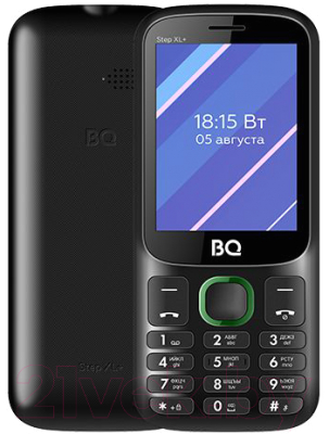 Мобильный телефон BQ Step XL+ BQ-2820 (черный/зеленый)