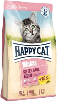 Сухой корм для кошек Happy Cat Minkas Kitten Care Geflugel / 70406 (10кг)