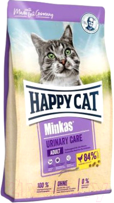 Сухой корм для кошек Happy Cat Minkas Urinary Care Geflugel / 70375 (10кг)