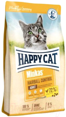 Сухой корм для кошек Happy Cat Minkas Hairball Control Geflugel / 70411 (10кг)