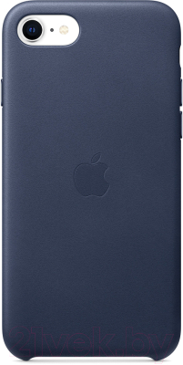 Чехол-накладка Apple Leather Case для iPhone SE Midnight Blue / MXYN2