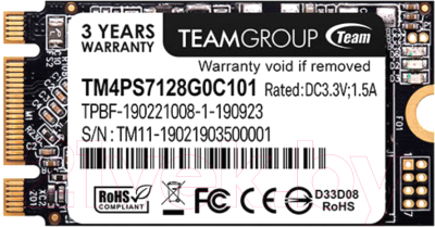 

SSD диск Team, MS30 128GB (TM4PS7128G0C101)