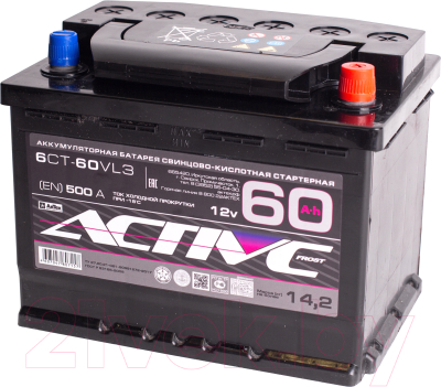 Автомобильный аккумулятор Active Frost 6СТ-60 Евро / AF60ЗR (60 А/ч)