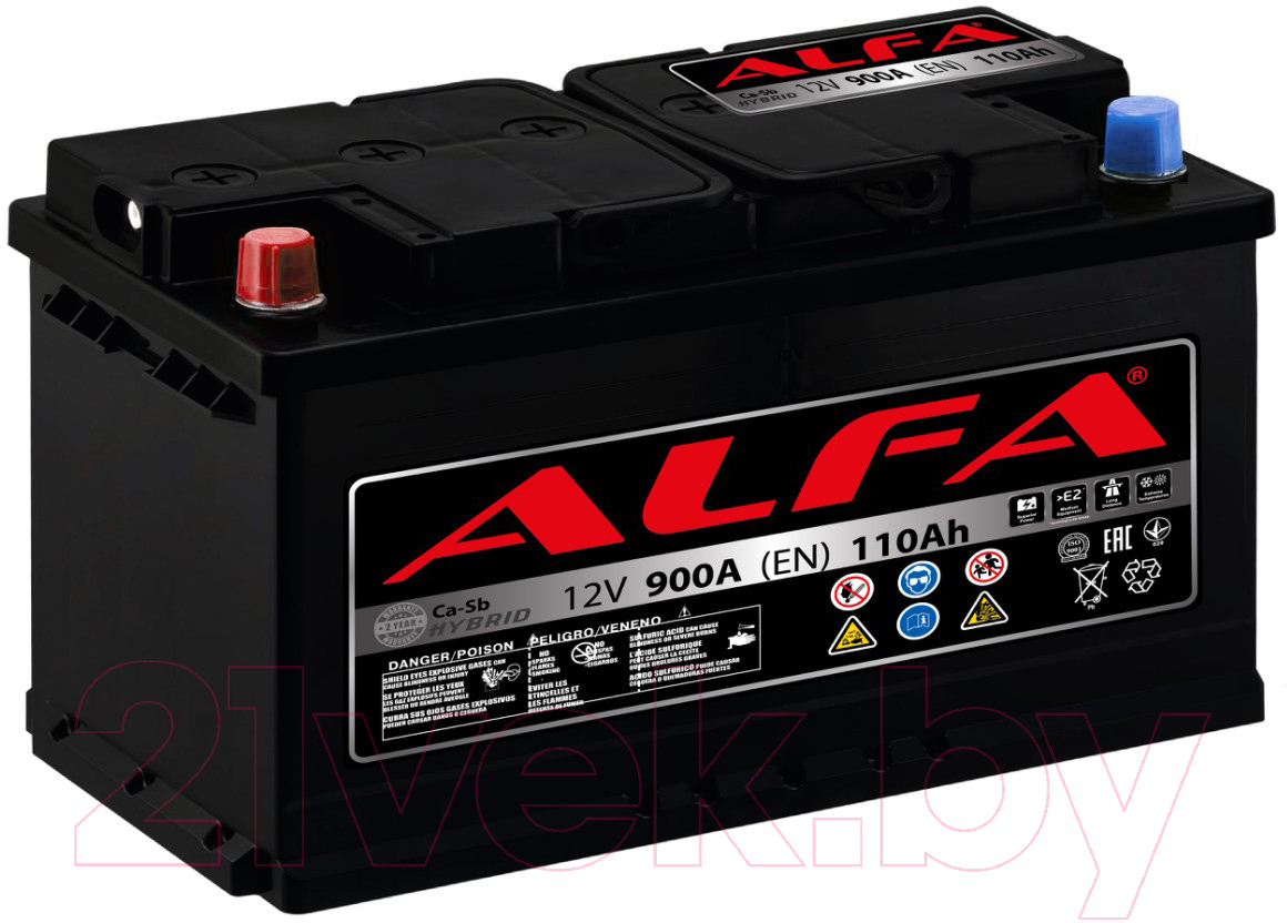 Автомобильный аккумулятор ALFA battery Hybrid L (110 А/ч)
