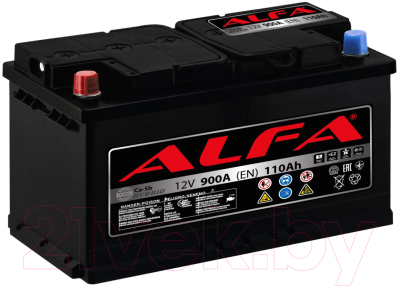 Автомобильный аккумулятор ALFA battery Hybrid L / AL 110.1 (110 А/ч)
