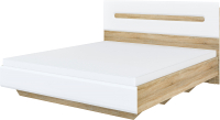 Двуспальная кровать Мебель-Неман Леонардо МН-026-10-180 (белое дерево/дуб сонома) - 