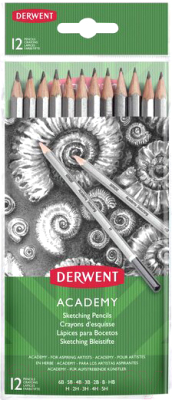 Набор простых карандашей Derwent Academy Sketching / 2300412 (12шт)