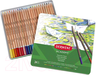 Набор акварельных карандашей Derwent Academy Watercolour 2301942 (24шт)