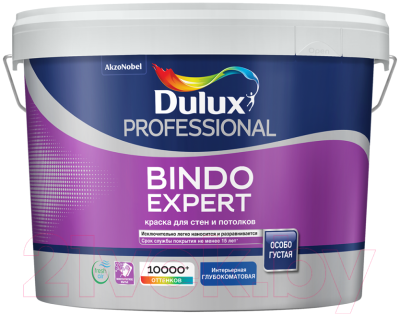 

Краска Dulux, Прозрачный, Prof Bindo Expert для стен и потолков
