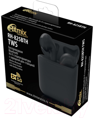 Беспроводные наушники Ritmix RH-825BTH TWS (черный)